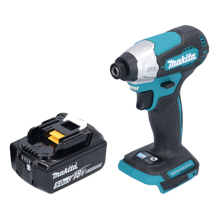 Makita DTD 157 T1 Clé à choc sans fil 18 V 140 Nm 1/4'' Brushless + 1x batterie 5,0 Ah - sans chargeur