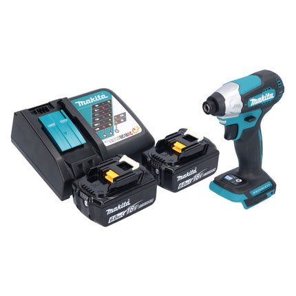 Makita DTD 157 RG Clé à choc sans fil 18 V 140 Nm 1/4'' Brushless + 2x batterie 6,0 Ah + chargeur