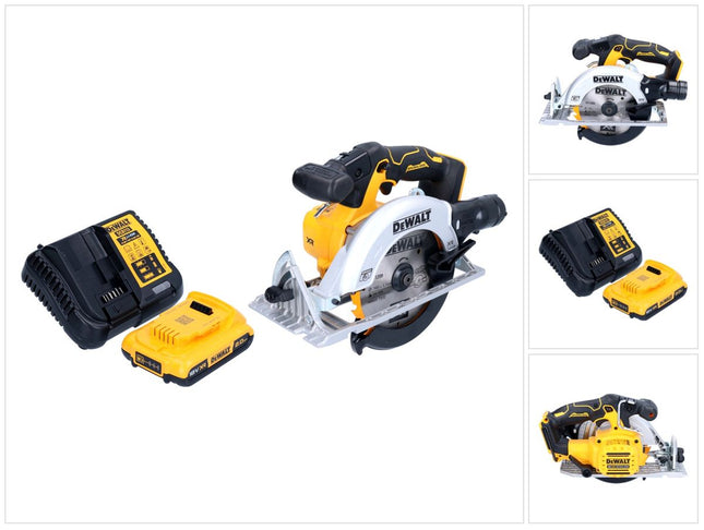 DeWalt DCS 565 D1 Sierra circular sin cable 18 V 165 mm sin escobillas + 1x batería 2.0 Ah + cargador