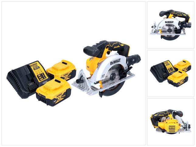 DeWalt DCS 565 P2 Sierra circular sin cable 18 V 165 mm sin escobillas + 2x batería 5.0 Ah + cargador