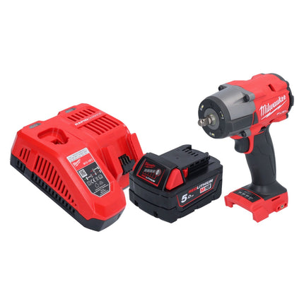 Milwaukee M18 FMTIW2F38-501 Akumulatorowy klucz udarowy 18 V 745 Nm 3/8" bezszczotkowy + 1x akumulator 5,0 Ah + ładowarka