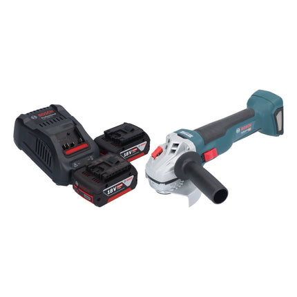 Bosch GWS 18V-10 Profesjonalna akumulatorowa szlifierka kątowa 18 V 115 mm bezszczotkowa + 2x akumulator 5,0 Ah + ładowarka