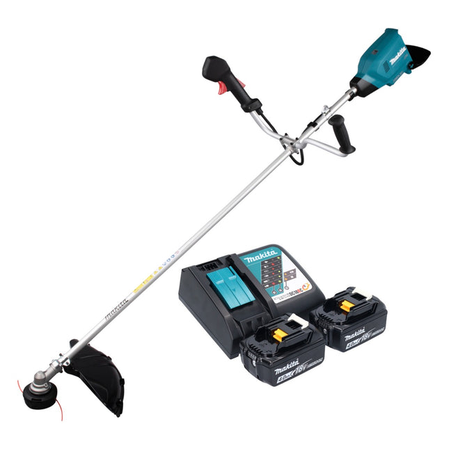 Desbrozadora a batería Makita DUR 369 ARM2 36 V (2x 18 V) 43 cm sin escobillas + 2 baterías de 4,0 Ah + cargador