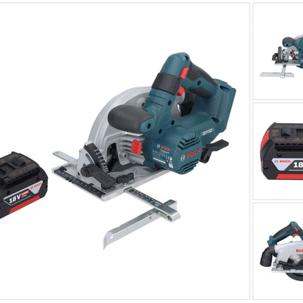 Bosch GKS 18V-57-2 Professional Akku Handkreissäge 18 V 165 mm Brushless + 1x Akku 5,0 Ah - ohne Ladegerät