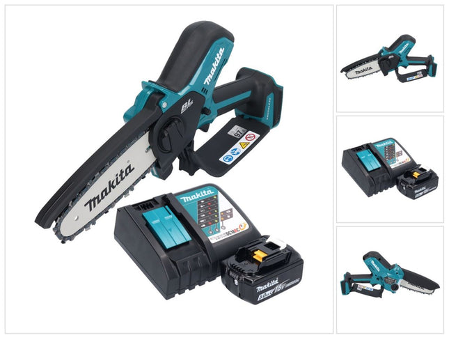 Makita DUC 150 RT cordless chainsaw 18 V 15 cm brushless + 1x battery 5.0 Ah + charger