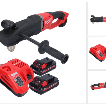 Milwaukee M18 FRAD2-302 Perceuse d'angle sans fil 18 V 122 Nm Brushless + 2x batterie 3,0 Ah + chargeur