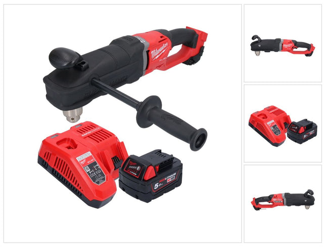Trapano angolare a batteria Milwaukee M18 FRAD2-501 18 V 122 Nm brushless + 1x batteria ricaricabile 5,0 Ah + caricabatterie