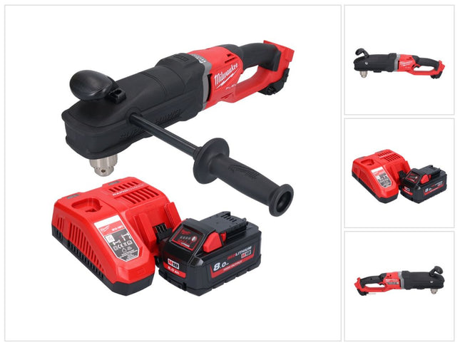 Milwaukee M18 FRAD2-801 trapano angolare a batteria 18 V 122 Nm brushless + 1x batteria ricaricabile 8,0 Ah + caricatore