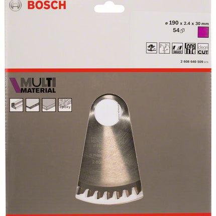 BOSCH Piła tarczowa Ø zewnętrzna 190 mm Liczba zębów 54 HLTCG ( 4000908903 )