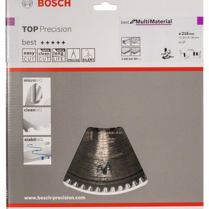 Lama circolare BOSCH Ø esterno 216 mm Numero di denti 64 HLTCG ( 8000342276 )