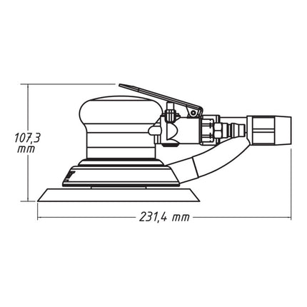 HAZET pneumatic random orbit sander 9033-2 150 mm ( 4000898934 )