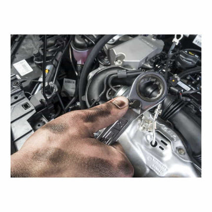 HAZET ratchet ring spanner set 606N/12 12-piece spanner widths 8-19 mm ( 8000464543 )