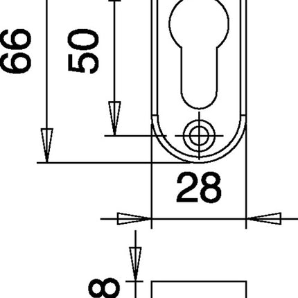 EDI Schlüsselrosette 3393/0000 Aluminium F1 ( 3000200014 )