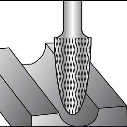 RUKO Frässtift RBF Ø 10 mm Kopflänge 20 mm Schaft-Ø 6 mm ( 4000602855 )
