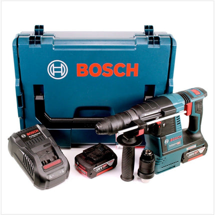 Bosch GBH 18V-26 F Akku Bohrhammer 18V 2,6J SDS-Plus in L-Boxx mit 2x 6Ah Akku, Ladegerät und Bohrer und Meißel Set - Toolbrothers