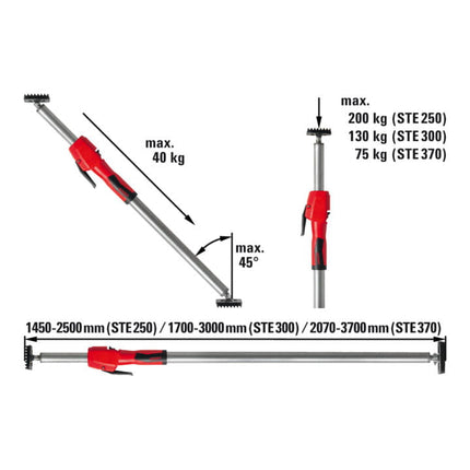 BESSEY Étai de montage STE250 jusqu'à 160 kg ( 4000831627 )