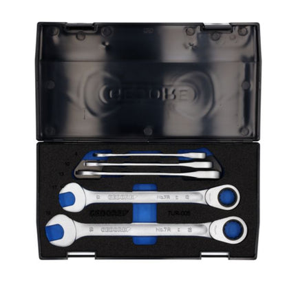 GEDORE Maulringratschenschlüsselsatz 7R-005 5-teilig Schlüsselweiten 8-19 mm ( 4000821988 )