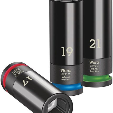 WERA Kraftsteckschlüsselsatz Wheel Impaktor C Set 1 3-teilig 1/2 ″ ( 8000653834 )