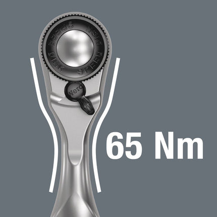 WERA Lever-action reversible ratchet 8008 A Zyklop Mini 3 1/4 ″ 60 teeth ( 4000822313 )