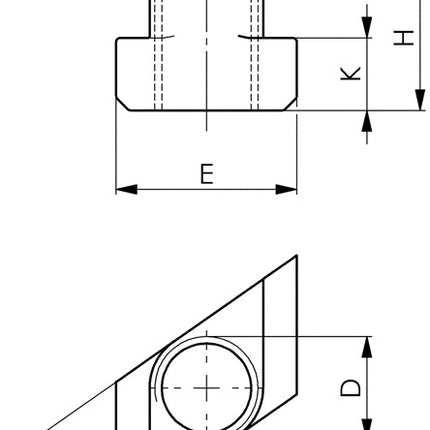 Dado AMF per scanalatura a T n. 510 Scanalatura a T 18 mm M16 ( 4000833219 )