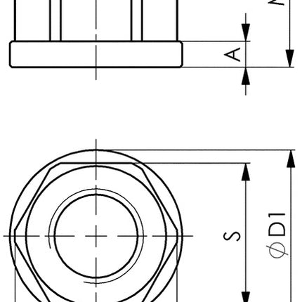AMF Écrou hexagonal DIN 6331 M24 ouverture de clé 36 mm ( 4000603348 )