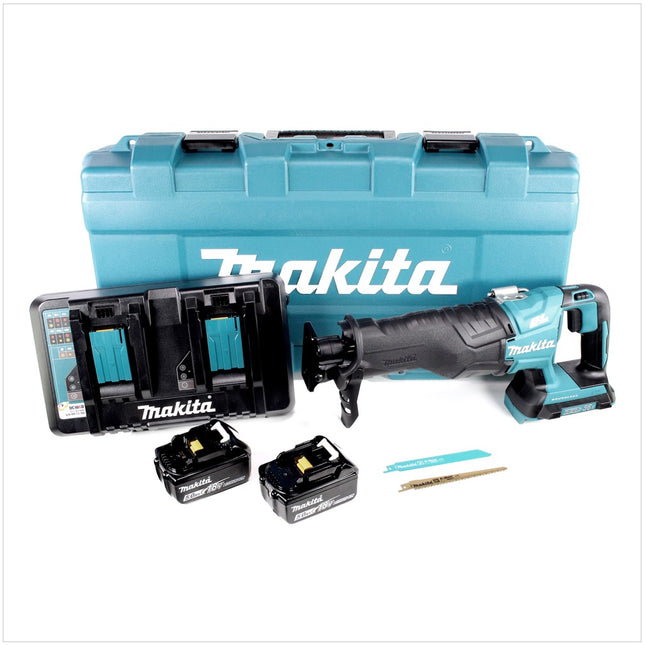 Makita DJR 360 PTK Cordless Brushless Reciprocating Saw 36V ( 2x18V ) + 2x Batteries 5.0 Ah + 1x Charger + Carry Case
