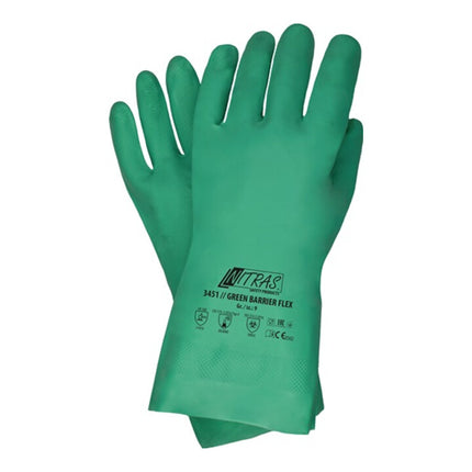 Guantes de protección química NITRAS Green Barrier Flex talla 9 verde ( 4000391094 )