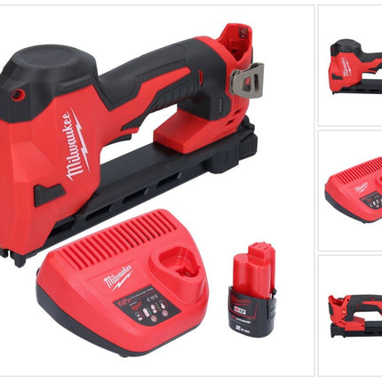 Milwaukee M12 BCST-201 Akku Tacker 12 V 19 x 25,4 mm + 1x Akku 2,0 Ah + Ladegerät