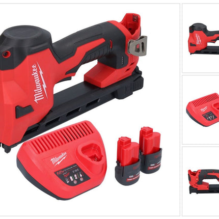 Milwaukee M12 BCST-252 Akku Tacker 12 V 19 x 25,4 mm + 2x Akku 2,5 Ah + Ladegerät