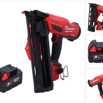 Milwaukee M18 FN16GA-501 cloueur sans fil 18 V 32 - 64 mm sans balai + 1x batterie 5,0 Ah - sans chargeur