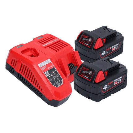 Cloueur à batterie Milwaukee M18 FFN21-402C 18 V 50 - 90 mm sans balais + 2x batteries 4,0 Ah + chargeur + coffret