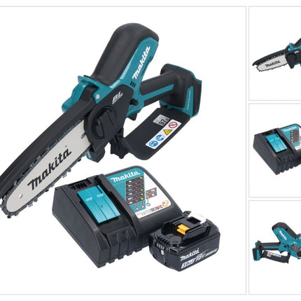 Makita DUC 150 RF01 Tronçonneuse à chaîne sans fil 18 V 15 cm Brushless + 1x batterie 3,0 Ah + chargeur