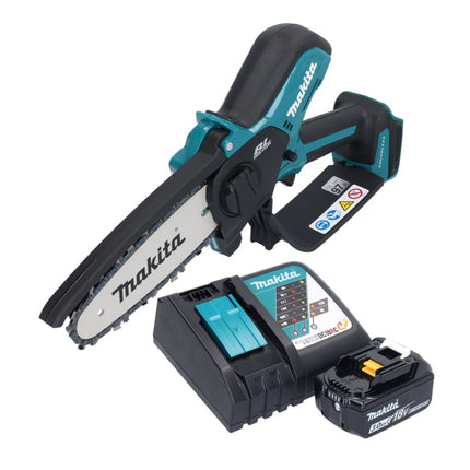 Makita DUC 150 RF01 Tronçonneuse à chaîne sans fil 18 V 15 cm Brushless + 1x batterie 3,0 Ah + chargeur