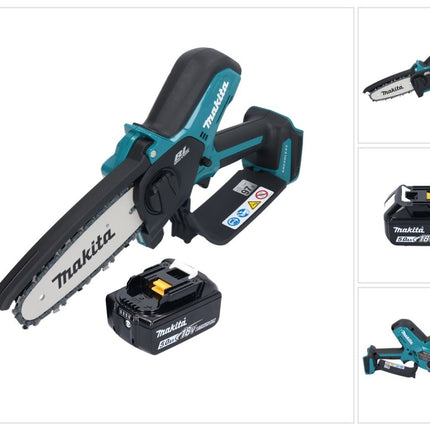 Makita DUC 150 T01 tronçonneuse à chaîne sans fil 18 V 15 cm Brushless + 1x batterie 5,0 Ah - sans chargeur
