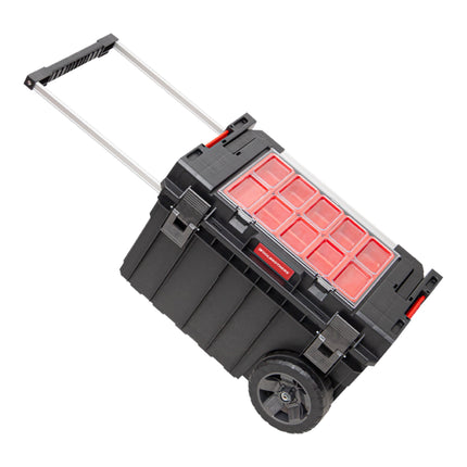 Toolbrothers RHINO XXL Trolley ECO Handling+ 44 L IP66 tool box with wheels on metal axle and double telescopic handle
