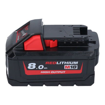 Milwaukee M18 FSAGF125XPDB-801X Akku Flachkopf Winkelschleifer 18 V 125 mm Brushless + 1x Akku 8,0 Ah + HD Box - ohne Ladegerät