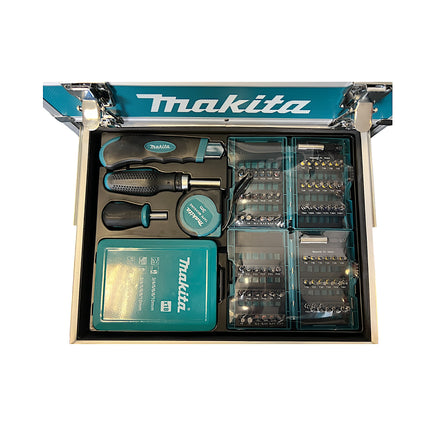 Taladro de percusión inalámbrico Makita DHP 482 RFX9 18 V 62 Nm + 2x batería recargable 3,0 Ah + cargador + juego de accesorios + maletín