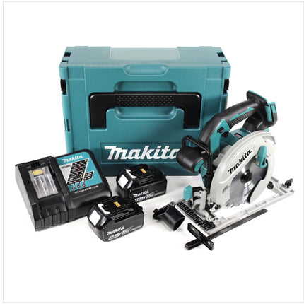 Makita DHS 680 RMJ Akku Handkreissäge 18 V 165 mm Brushless + 2x Akku 4,0 Ah + Ladegerät + Makpac - Toolbrothers